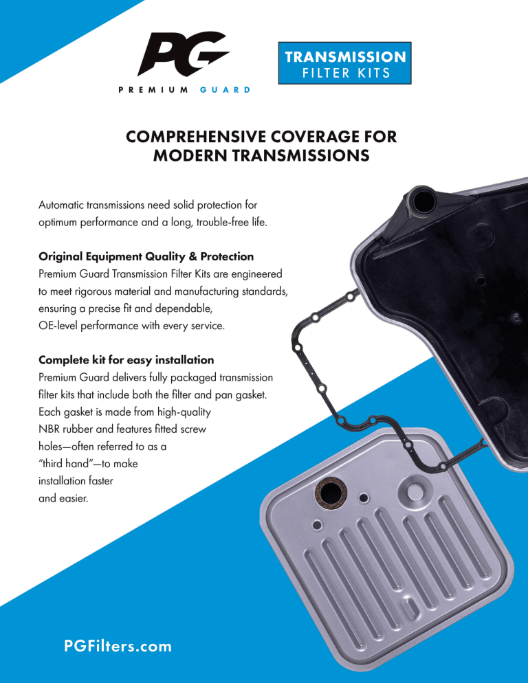 Premium Guard® Transmission Filters Flyer