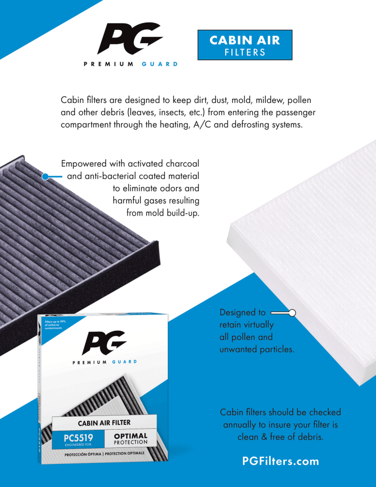 8.5X11 Premium Guard® Cabin Air Filters Flyer
