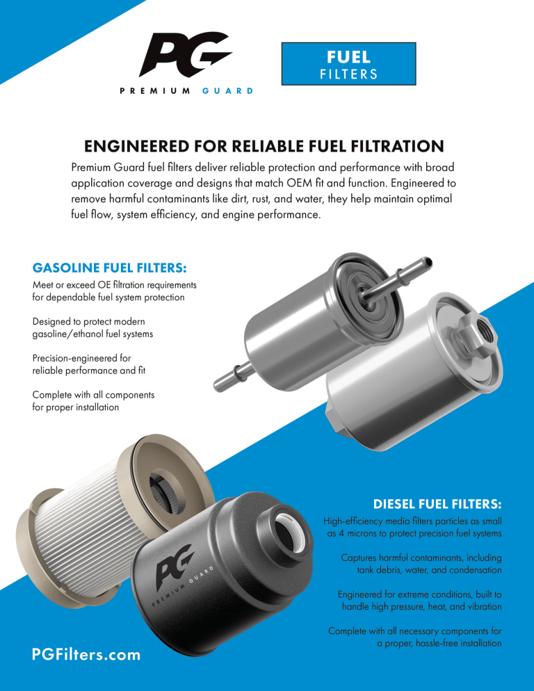 Premium Guard® Fuel Filters Flyer