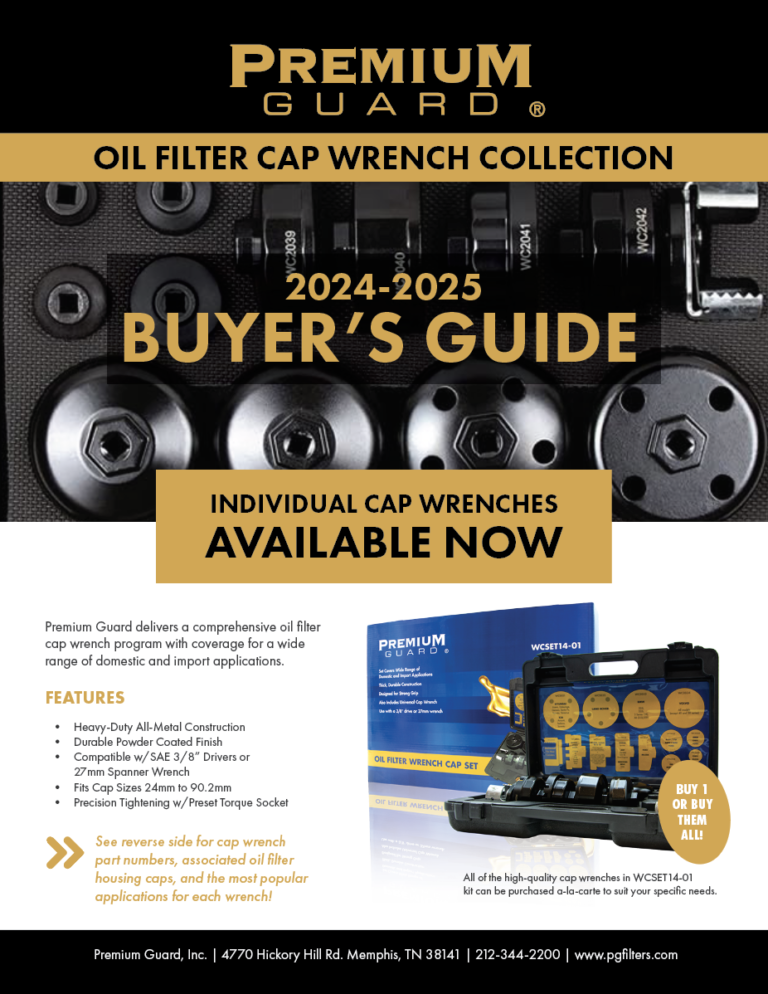 clickable thumbnail image to download premium guard oil filter cap wrench buyer's guide